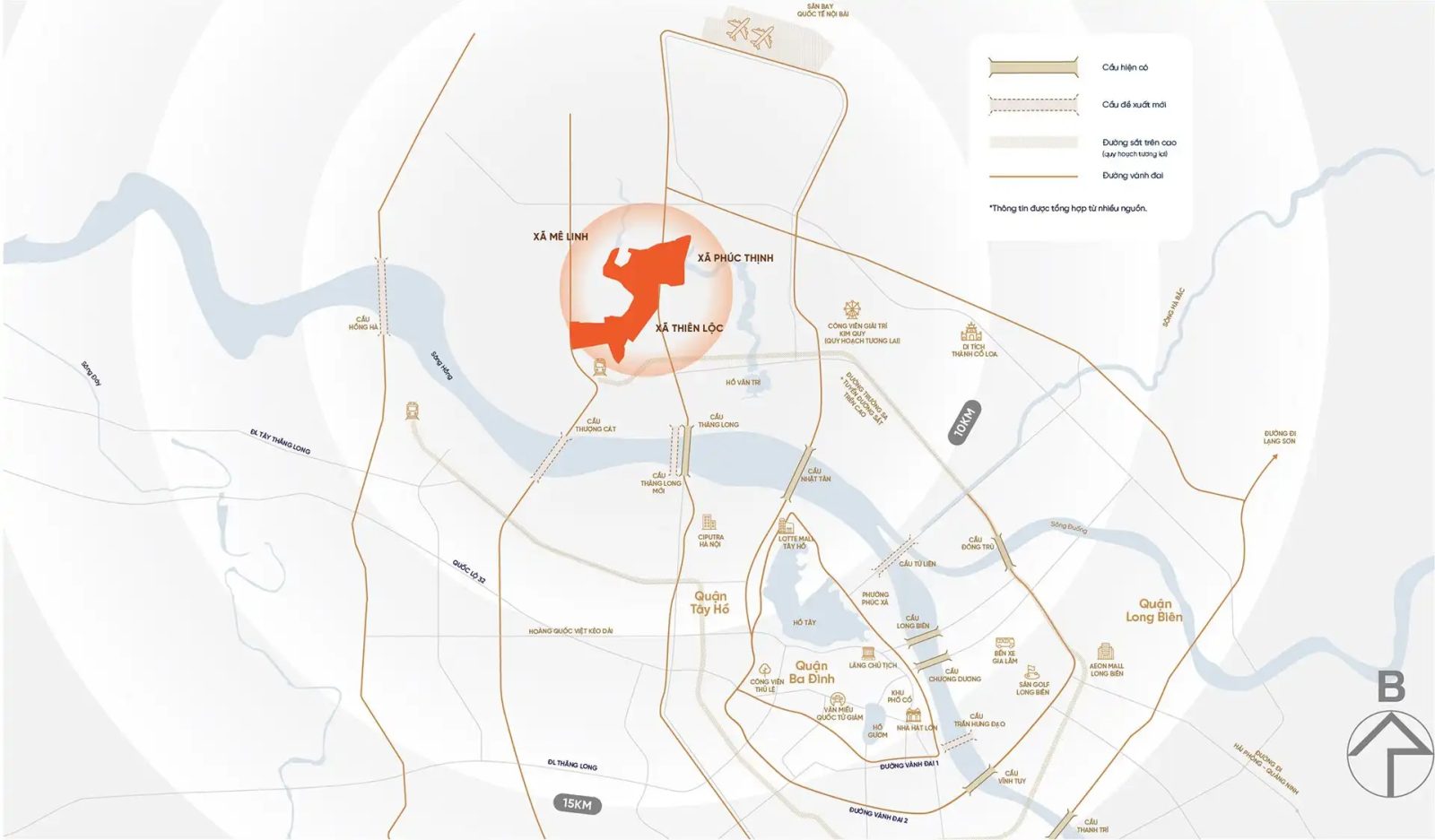 Vị trí dự án Bắc Thăng Long Urban City